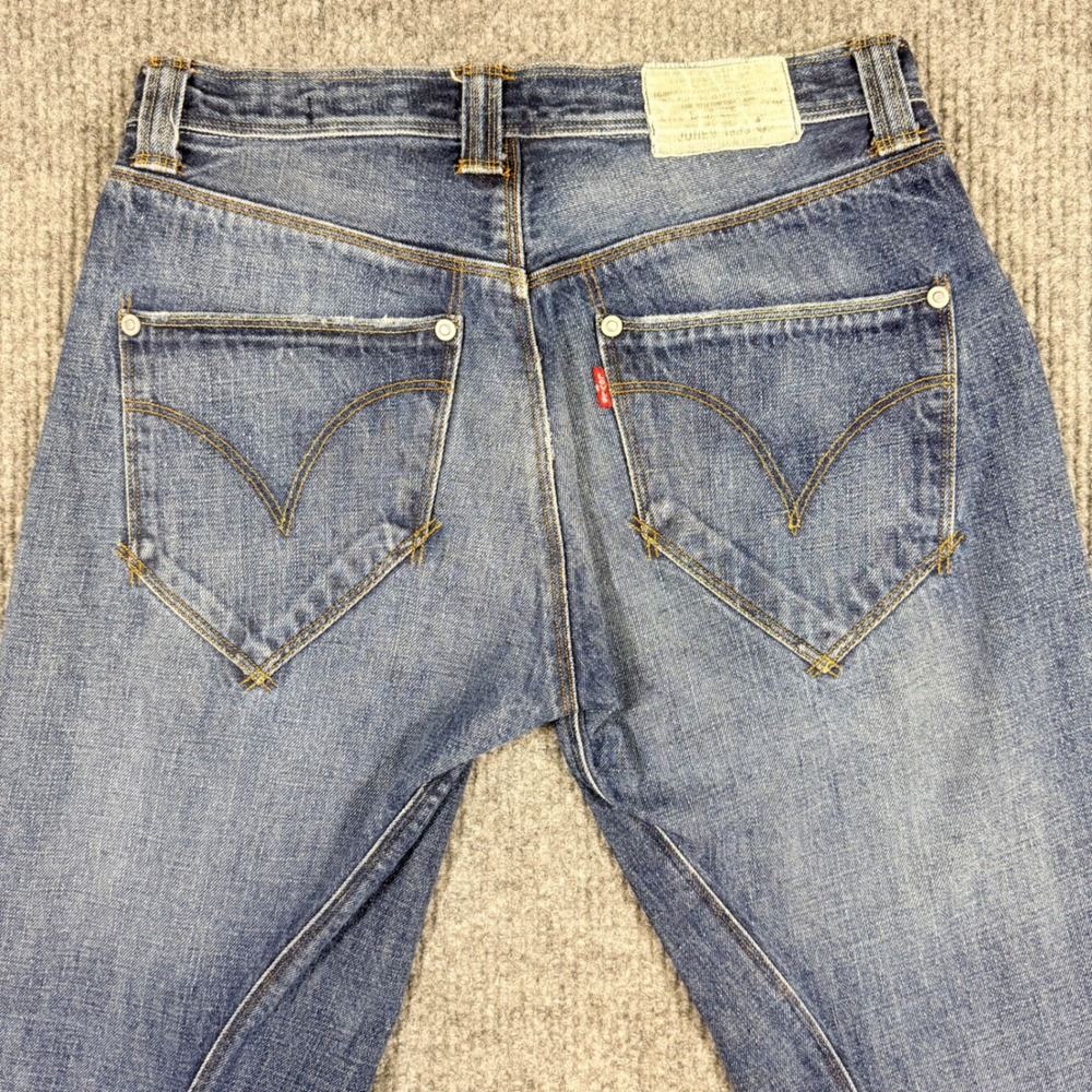 Levis Engineered Jeans Mens 32x32 Denim Straight Leg Twisted Seam Button Fly - Picture 6 of 14